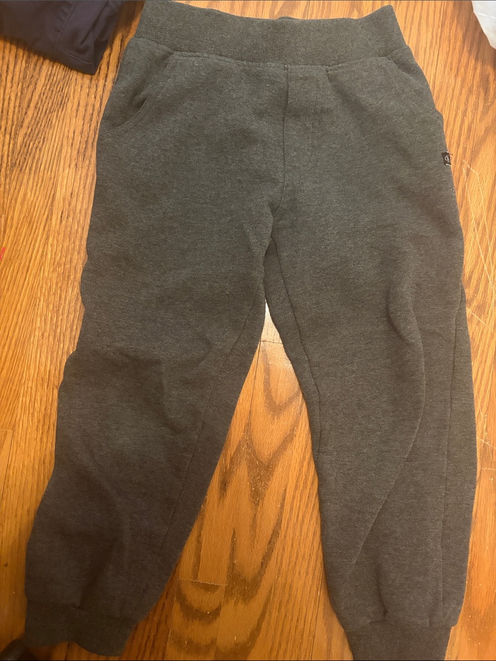 Calvin Klein Kids Dark Charcoal Gray Jogger Sweatpants